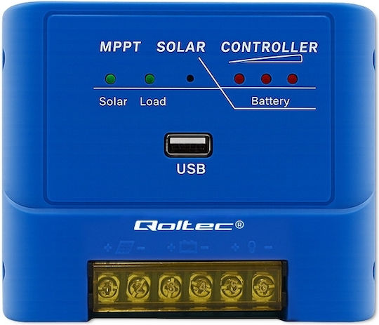 Qoltec Controler de încărcare solar MPPT 15A pentru alimentarea consumatorilor DC și încărcarea bateriilor