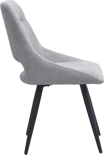 Firenze Dining Chairs with Fabric Upholstery Grey 2 pcs 51x60x81cm