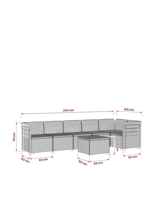 Ecksofa Outdoor Rattan