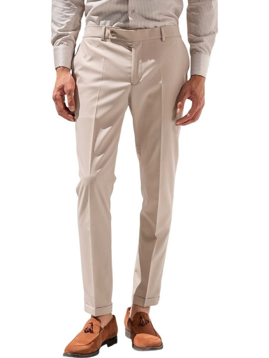 500 Elastic Trousers in Slim Fit Beige