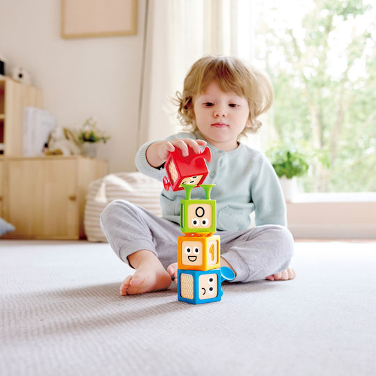 Hape Hape Baby Aktivitätsspielzeug Stapeln Block Spielzeug aus Holz für 12+ Monate