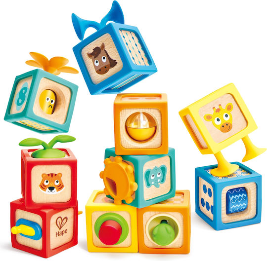 Hape Hape Baby Aktivitätsspielzeug Stapeln Spielzeug aus Holz für 12+ Monate