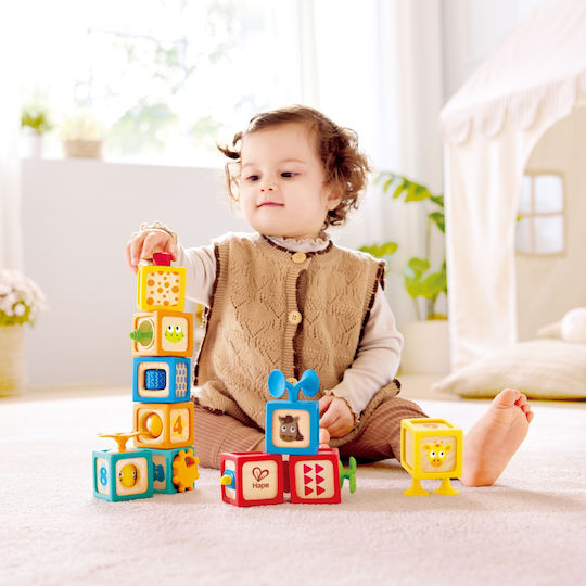 Hape Hape Baby Aktivitätsspielzeug Stapeln Spielzeug aus Holz für 12+ Monate