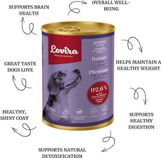 Lovira Nasses Hundefutter Dose Mit Kürbis Und Fleisch 6x400gr