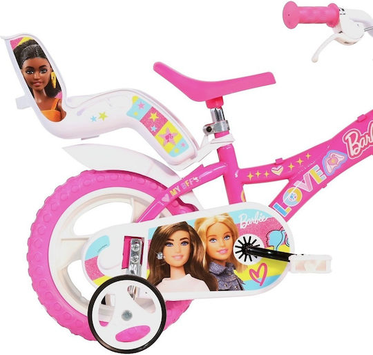 Dino Bikes Barbie 12 Zoll Kinderfahrrad Stadt Rosa