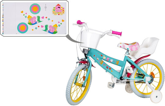 Toimsa Peppa Pig 16" Bicicletă pentru copii de Oras Verde