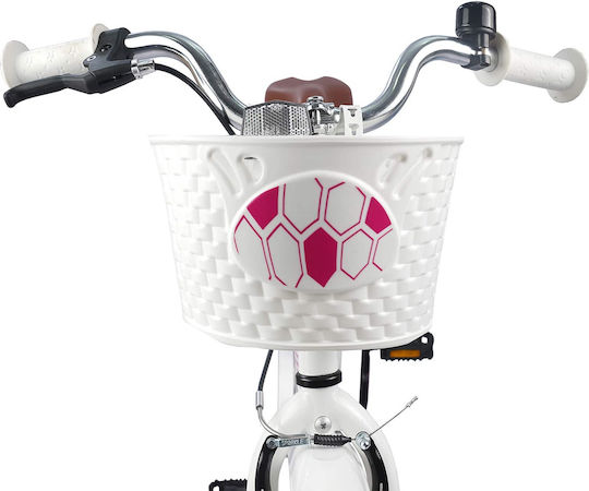 vidaXL Bicicletă Copii De Oraș Albă 18"