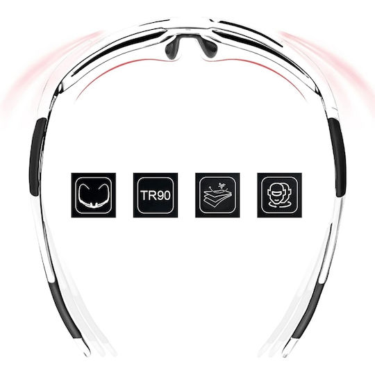 Rockbros Γυαλιά Ποδηλασίας με Μπλε Σκελετό και Polarized / Διάφανους Φακούς