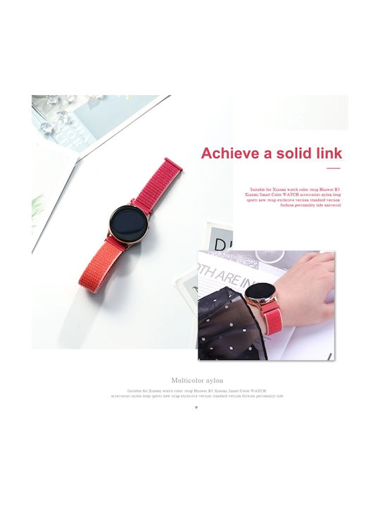 Simple Nylon Braided 22mm Curea Tesatura Rose Gold (Galaxy Watch (46mm) / Gear S3/ Huawei Watch GT / GT2 (46mm))