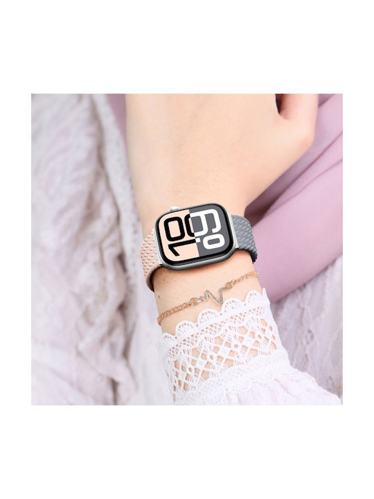 Комплект 2 Amazingthing Blend Каишки Apple Watch 45 46 49mm Розово-сив/розов
