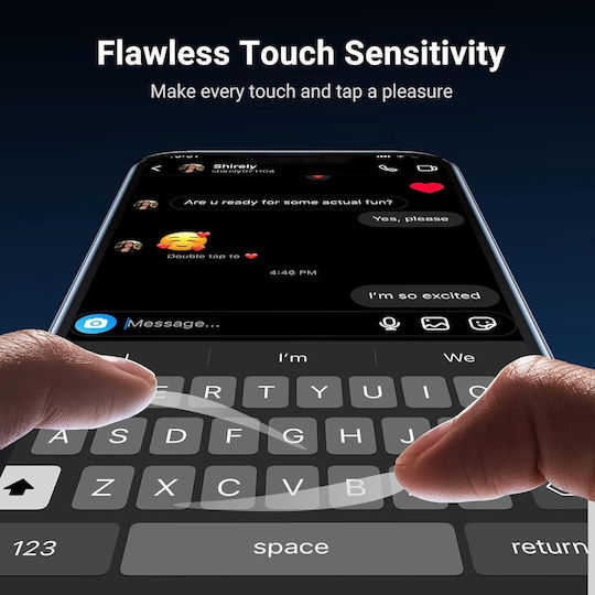 Torras Gehärtetes Glas Schwarz (iPhone 14 Pro)