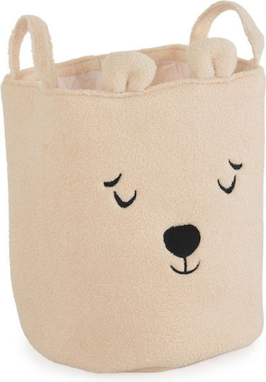 Moni Moni Kinder-Aufbewahrungskorb aus Stoff Nori Beige 35x45cm