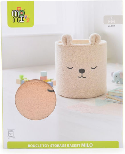 Moni Moni Kinder-Aufbewahrungskorb aus Stoff Braun 30x30cm