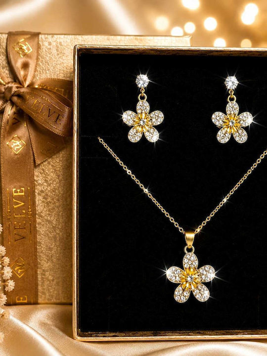 Velve Velve Schmuckset mit Ohrringen und Anhänger aus Gold