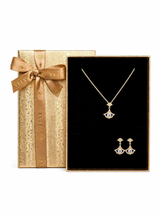 Velve Velve Schmuckset mit Ohrringen & Anhänger aus Gold