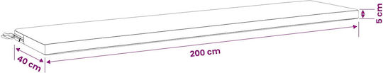 vidaXL Pernă De Bancă Pentru Perne Pentru Scaune De Grădină Soest Neagră 40x200cm