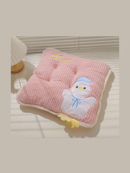 Kids Decorative Pillow Duck Pink