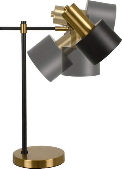 GloboStar Tischlampe für E27 Fassung mit Schwarzem Hut und Basis