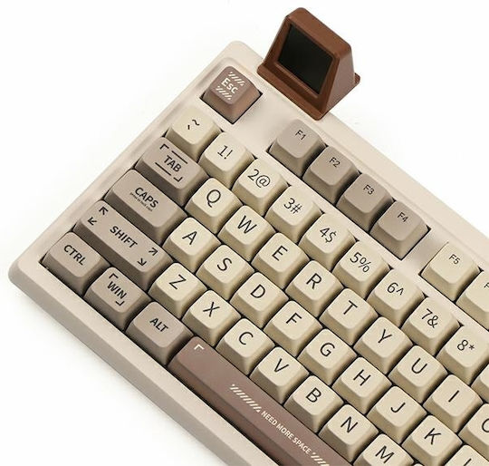 Epomaker RT100 Безжична Гейминг Инженеринг Клавиатура 96% с Custom управление и RGB осветление Английски (САЩ) Бяла