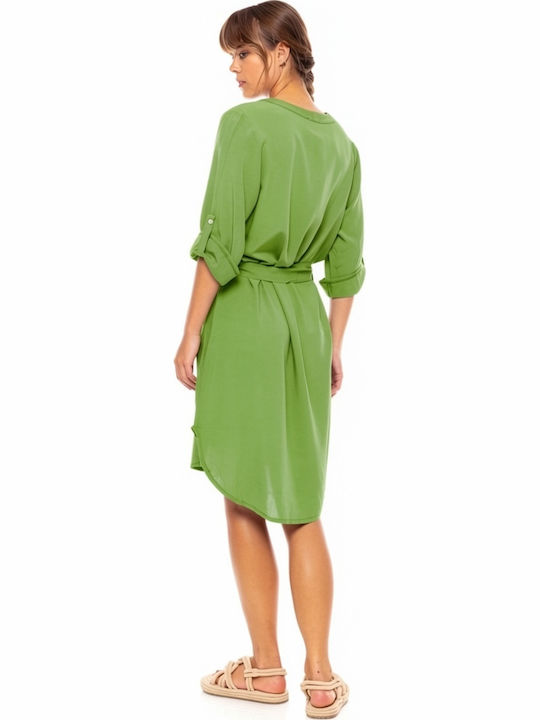 Pink Label Γυναικείο Φόρεμα Παραλίας Aspen Green