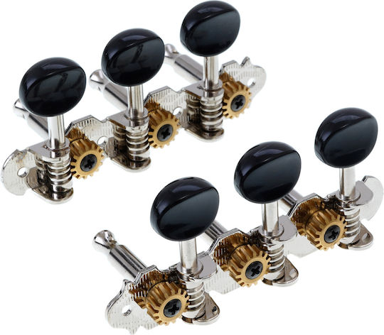 Grover Ma100 Ss 3+3 Chrom Schwarze Tasten