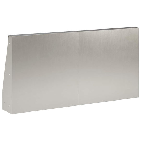Support Wall 4 Pieces 40 X 12 X 40 Cm Made Of Stainless Steel Silver 3449062 Silver