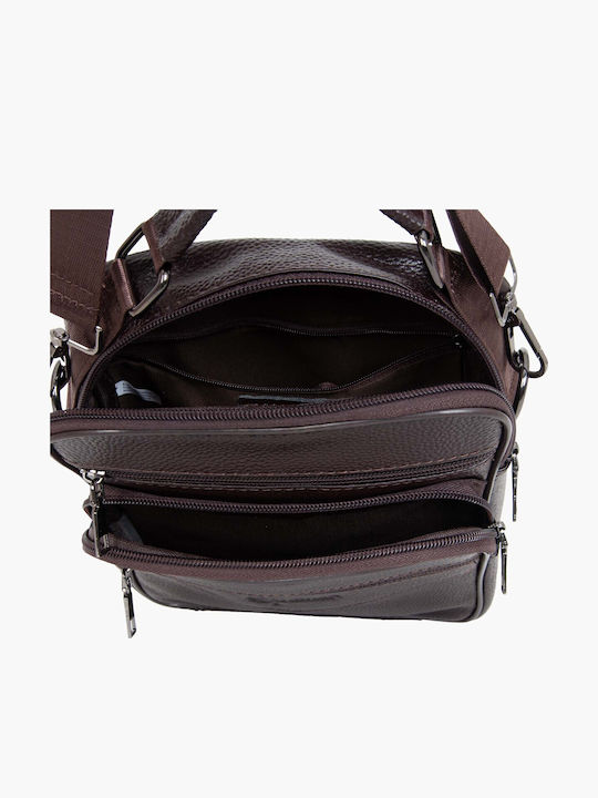 Leather Men's Shoulder / Crossbody Bag Black