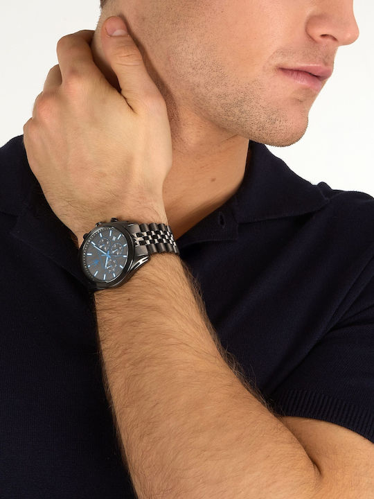Edition Men's Watch 43mm Battery Chronograph With Black Stainless Steel Bracelet