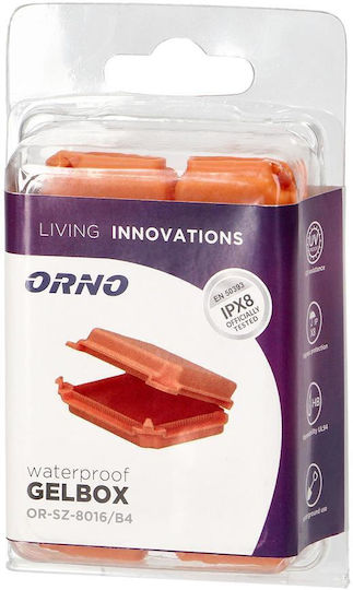 Orno Електрическо Кутия За Външен Монтаж За Разклоняване Водоустойчиво IP68 В Оранжев Цвят 4 Бройки