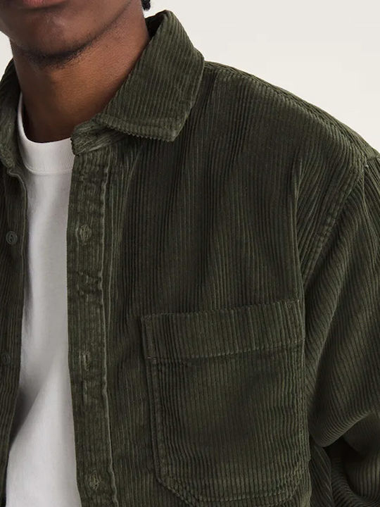 Long Sleeve Corduroy Overshirt Obsidian Fern
