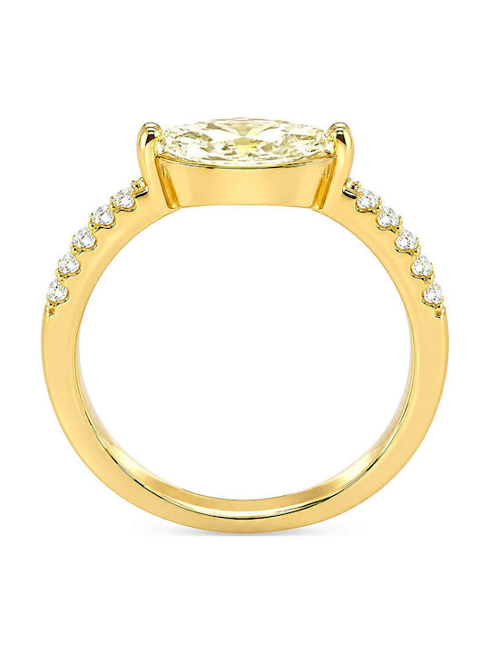 Verita Damentlicher Ring mit Zirkon aus vergoldetem Silber