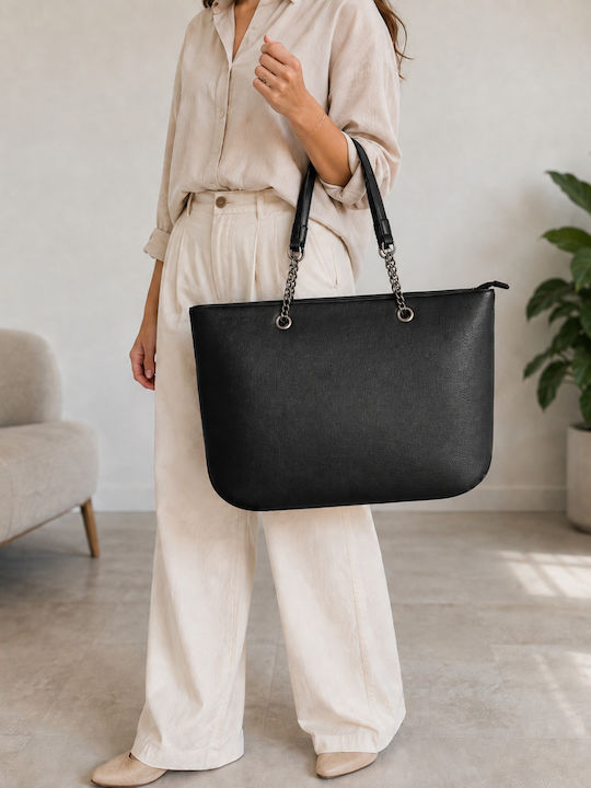 Set Damen Handtasche Tote Handtasche Schwarz