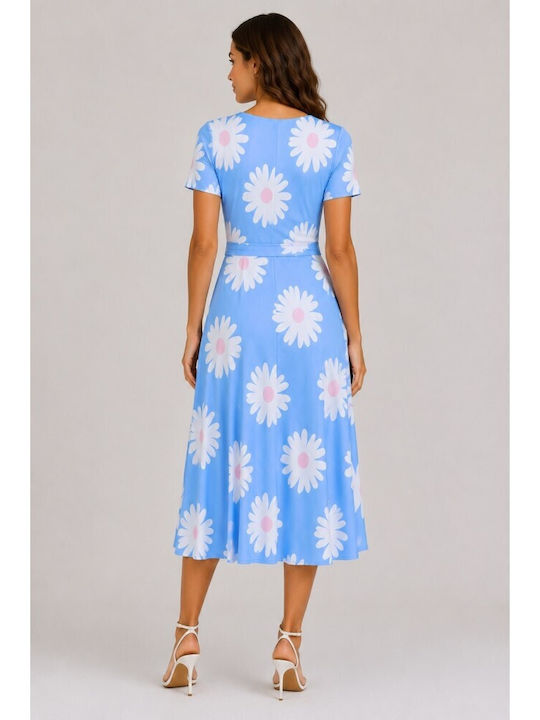 Sommer Midi Hemdkleid Hellblau Ciel