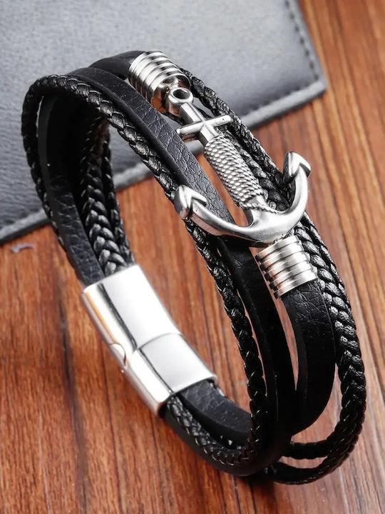 Legend Accessories Ανδρικό Βραχιόλι Δερμάτινο