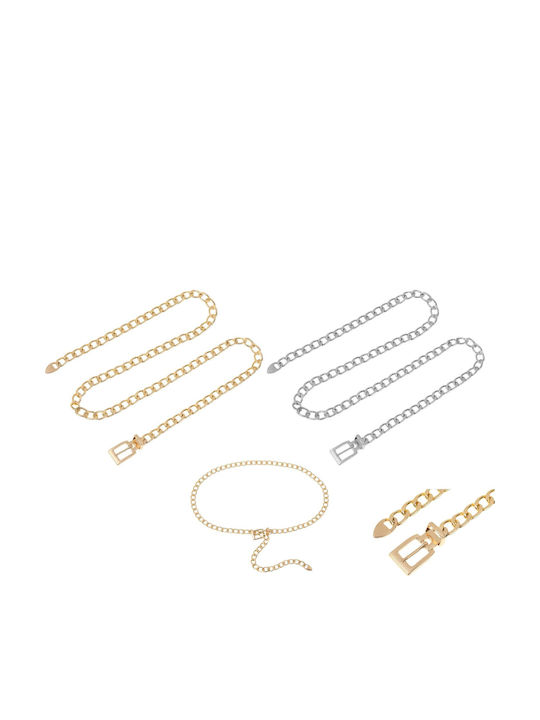Damen Gürtel Kette Goldene