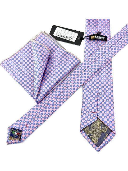 Legend Accessories Men's Tie Set Printed in Lilac Colour