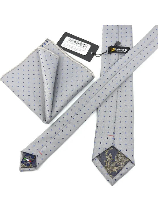 Legend Accessories Legend Accessories Herren Krawatten Set mit Mustern in Silber Farbe