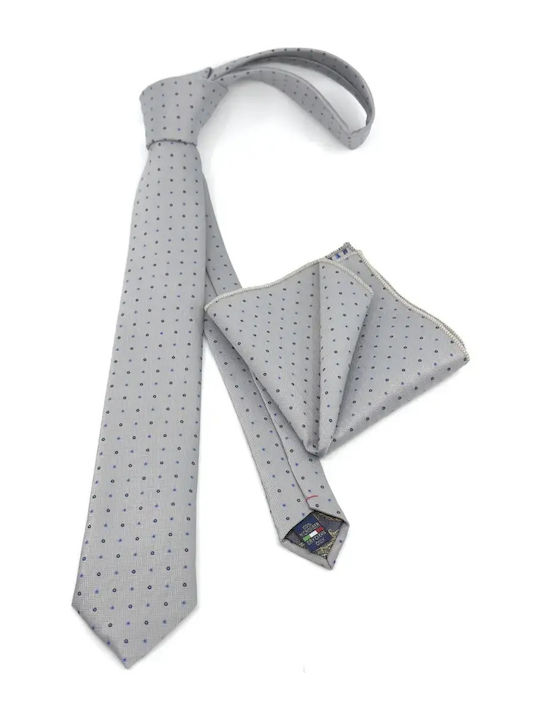 Legend Accessories Legend Accessories Herren Krawatten Set mit Mustern in Silber Farbe