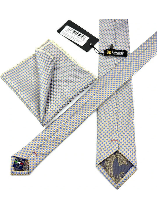 Legend Accessories Set of Men's Printed Ties in Silver Colour
