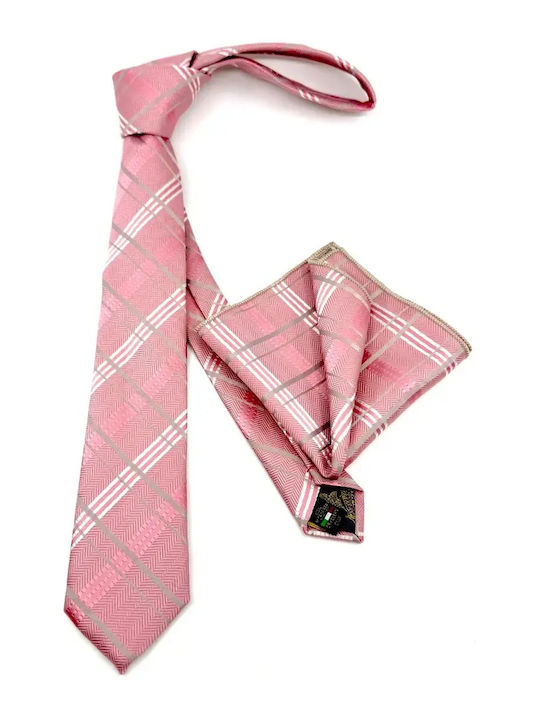 Legend Accessories Set of Men's Printed Ties in Pink Colour