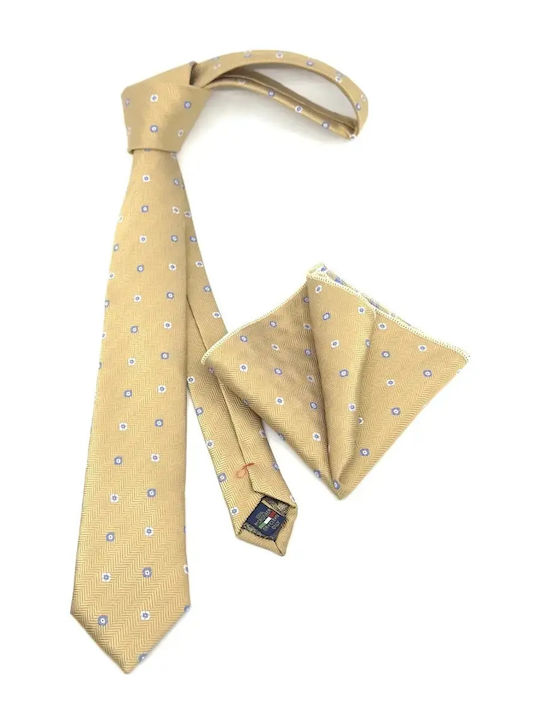 Legend Accessories Männer Krawatten Set in Gelbe Farbe