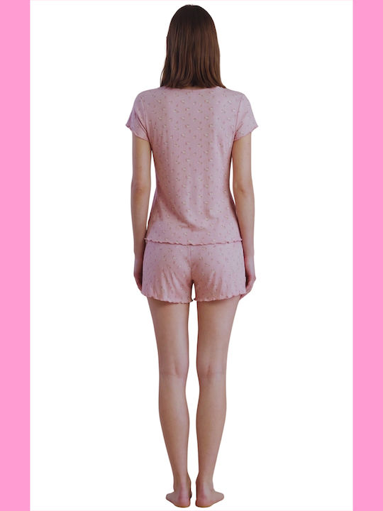 Noidinotte Καλοκαιρινό Babydoll Ροζ Noidinotte Καλοκαιρινό Babydoll Ροζ