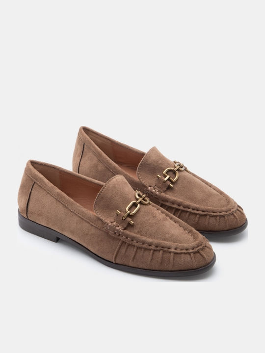 Women's Moccasins In Beige Colour