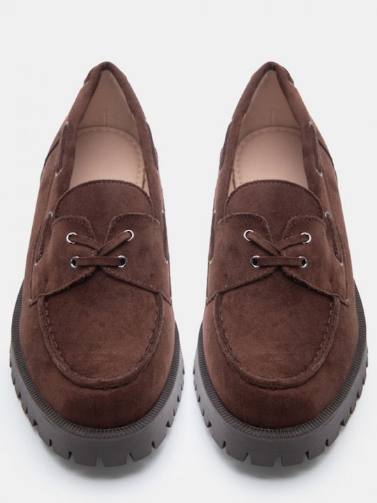 Women's Moccasins In Brown Colour