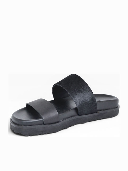Damen Flache Sandalen Schwarz