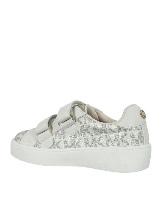 Kids Sneakers with Hoop & Loop Closure Gold
