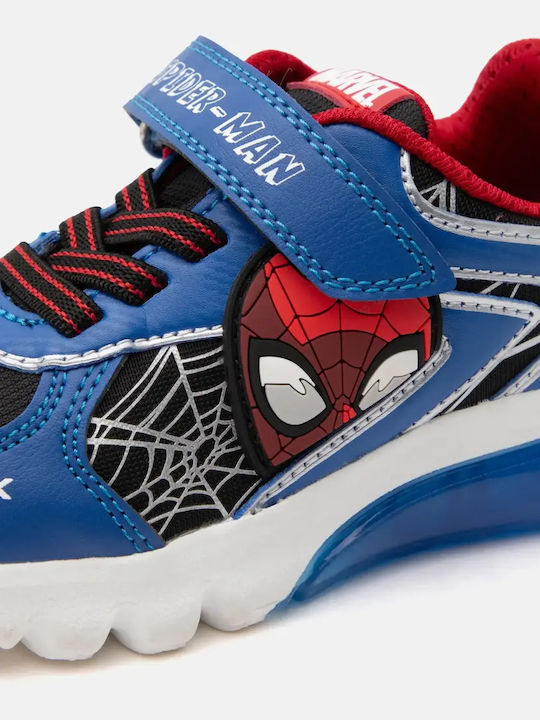 Geox Sneakers Boy Marvel Spiderman Φωτάκια J66lbk 01454 C0245 D Μπλε Geox Sneakers Boy Marvel Spiderman Φωτάκια J66lbk 01454 C0245 D Μπλε