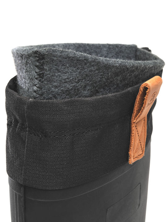 Kamik Männer Sicherheitsgummistiefel mit Fell Schwarz