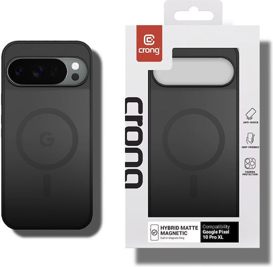 Crong Husă Telefon Hybrid Matte Magnetic Back Cover Negru (Google Pixel 10 Pro XL)