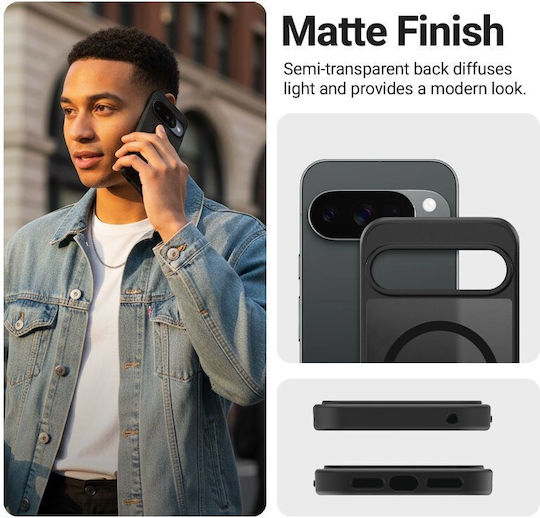 Crong Husă Telefon Hybrid Matte Magnetic Back Cover Negru (Google Pixel 10 Pro XL)